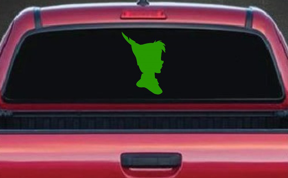 Peter Pan Cartoons Car or Truck Window Decal Sticker (Lime)