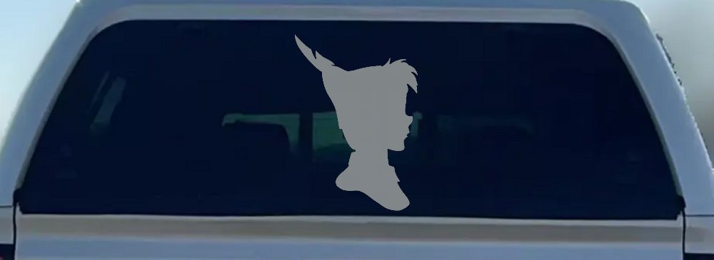 Peter Pan Cartoons Car or Truck Window Decal Sticker (Telegrey)