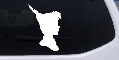 Peter Pan Cartoons Car or Truck Window Decal Sticker (White)
