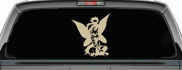 Goth Dark Tattooed Tinkerbell Tinker Bell Gothic Halloween Car or Truck Window Decal Sticker