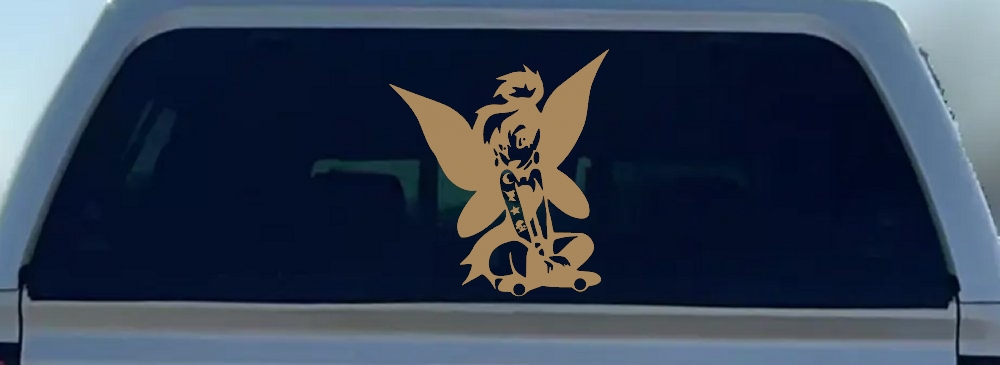 Goth Dark Tattooed Tinkerbell Tinker Bell Gothic Halloween Car or Truck Window Decal Sticker
