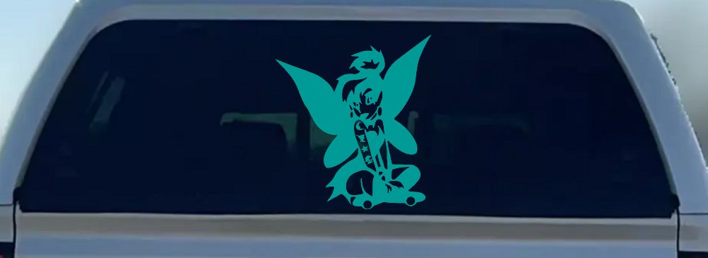 Goth Dark Tattooed Tinkerbell Tinker Bell Gothic Halloween Car or Truck Window Decal Sticker