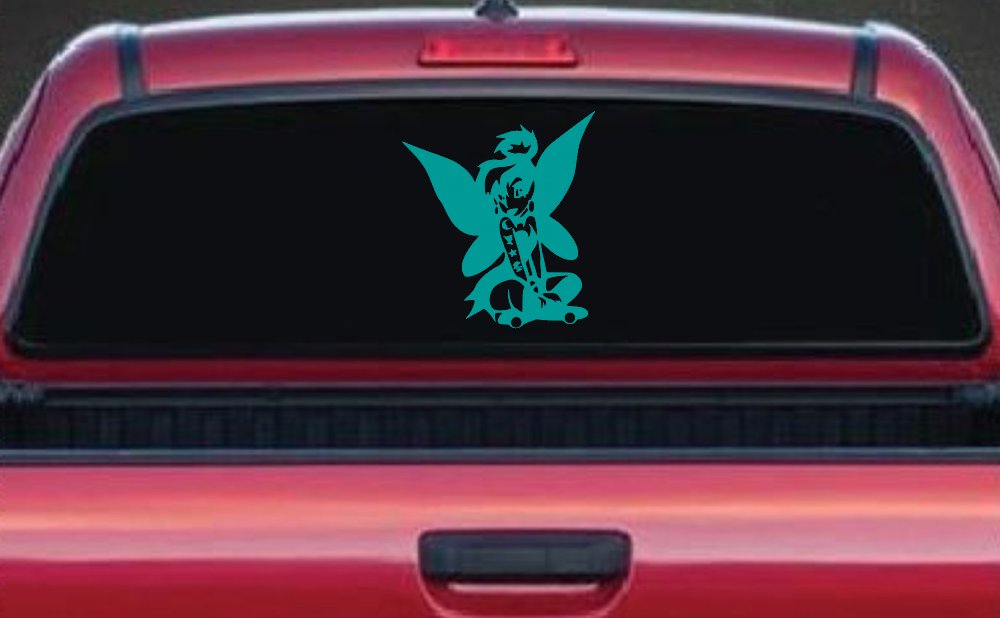 Goth Dark Tattooed Tinkerbell Tinker Bell Gothic Halloween Car or Truck Window Decal Sticker