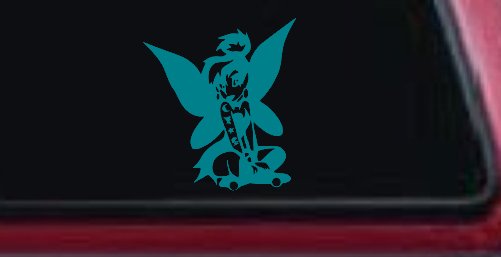 Goth Dark Tattooed Tinkerbell Tinker Bell Gothic Halloween Car or Truck Window Decal Sticker