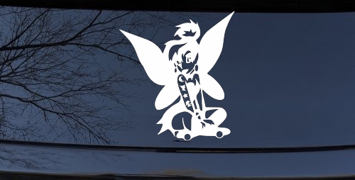 Goth Dark Tattooed Tinkerbell Tinker Bell Gothic Halloween Car or Truck Window Decal Sticker