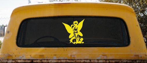 Goth Dark Tattooed Tinkerbell Tinker Bell Gothic Halloween Car or Truck Window Decal Sticker