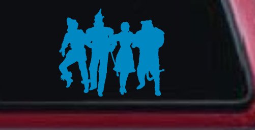 Wizard Of Oz Cartoons Car or Truck Window Decal Sticker (Blue)