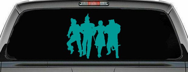 Wizard Of Oz Cartoons Car or Truck Window Decal Sticker (Turquoise)