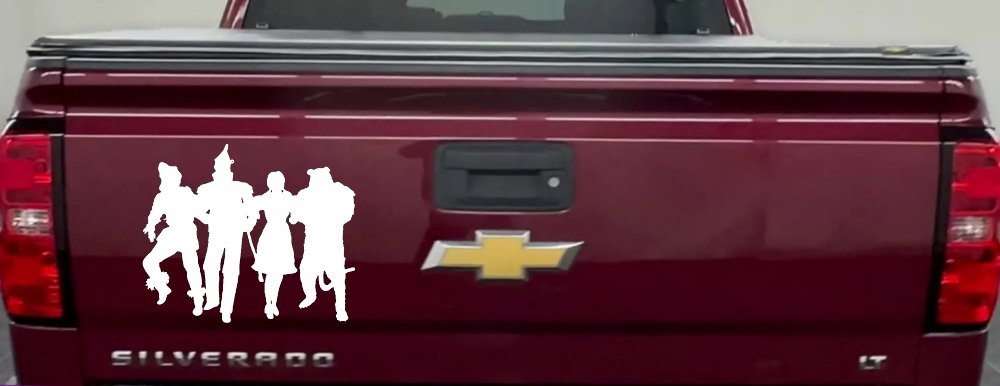Wizard Of Oz Cartoons Car or Truck Window Decal Sticker