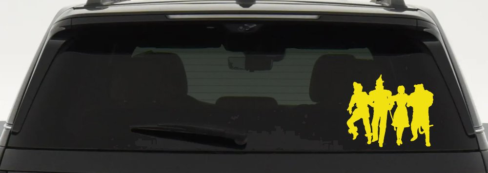 Wizard Of Oz Cartoons Car or Truck Window Decal Sticker