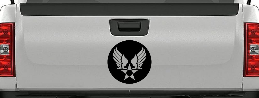 Army Air Corps Crest  Military Car or Truck Window Decal Sticker (Black)