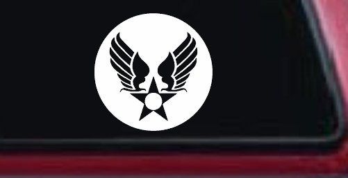 Army Air Corps Crest  Military Car or Truck Window Decal Sticker (White)