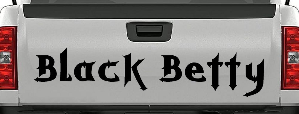 Black Betty Car or Truck Window Decal Sticker