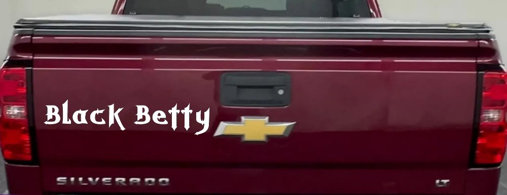 Black Betty Car or Truck Window Vinyl Decal Sticker (White)