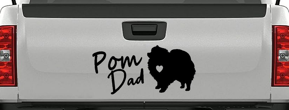 Pomeranian Pom Dad Dog Car or Truck Window Decal Sticker