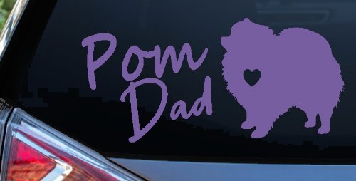 Pomeranian Pom Dad Dog Car or Truck Window Decal Sticker