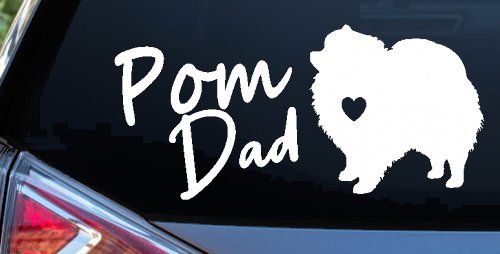 Pomeranian Pom Dad Dog Car or Truck Window Decal Sticker