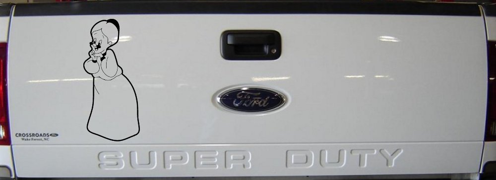 Tweety Birds Granny Cartoons Car or Truck Window Vinyl Decal Sticker (Black)