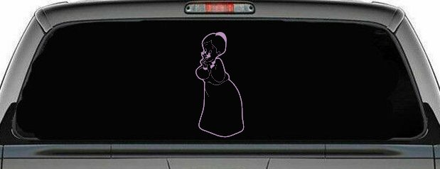 Tweety Birds Granny Cartoons Car or Truck Window Decal Sticker (Lilac)