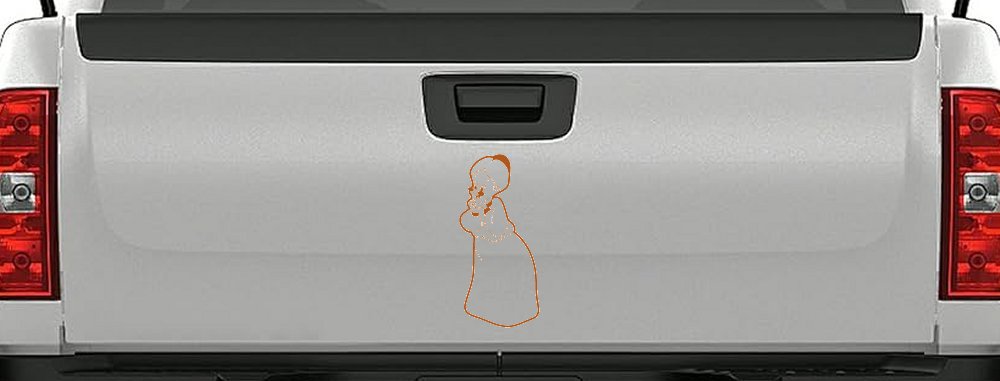 Tweety Birds Granny Cartoons Car or Truck Window Decal Sticker (Nut Brown)