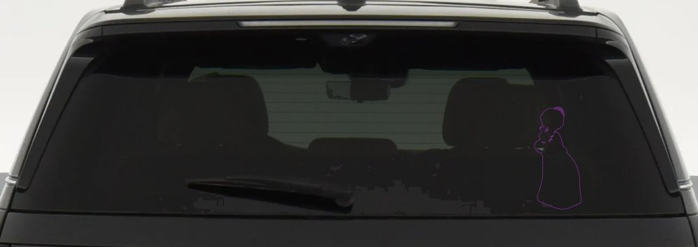 Tweety Birds Granny Cartoons Car or Truck Window Decal Sticker (Violet)