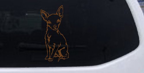 Chihuahua dog Car or Truck Window Decal Sticker (Copper)