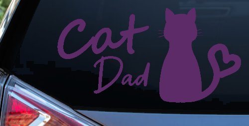 Cat Dad with Heart Car or Truck Window Decal Sticker
