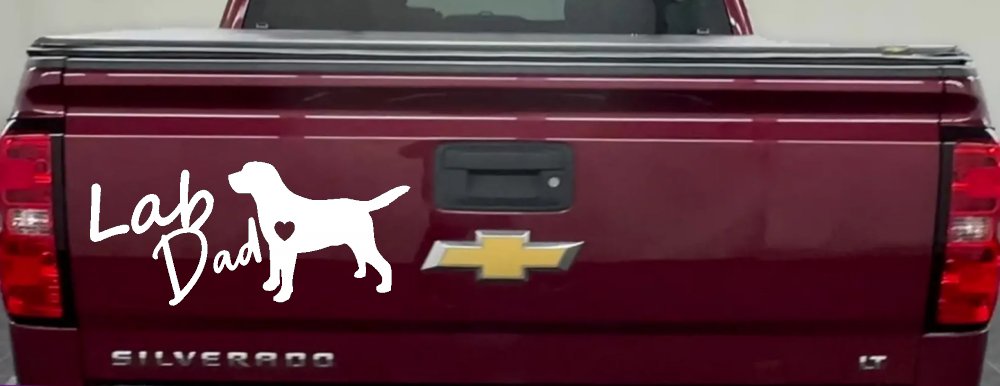 Lab Dad Labrador Retriever Dog Car or Truck Window Decal Sticker
