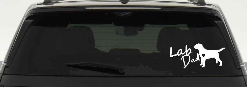 Lab Dad Labrador Retriever Dog Car or Truck Window Decal Sticker