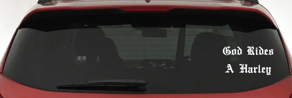 God Rides A Harley Biker Car or Truck Window Vinyl Decal Sticker (White)
