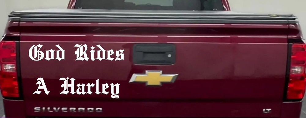 God Rides A Harley Biker Car or Truck Window Decal Sticker