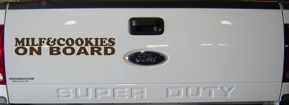 MILF & Cookies On Board Funny Car or Truck Window Decal Sticker