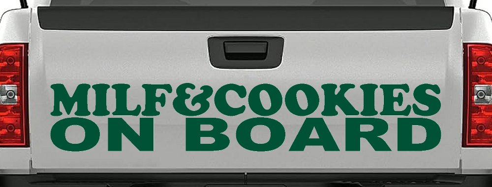 MILF & Cookies On Board Funny Car or Truck Window Decal Sticker