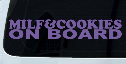 MILF & Cookies On Board Funny Car or Truck Window Decal Sticker