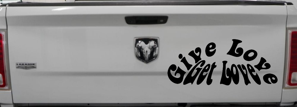 Give Love Get Love Inspirational Car or Truck Window Vinyl Decal Sticker (Black)