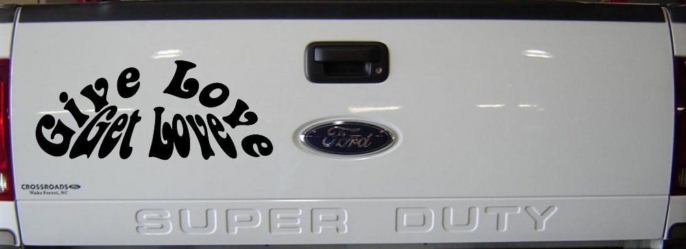 Give Love Get Love Inspirational Car or Truck Window Vinyl Decal Sticker (Black)