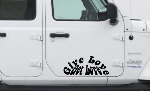 Give Love Get Love Inspirational Car or Truck Window Vinyl Decal Sticker (Black)