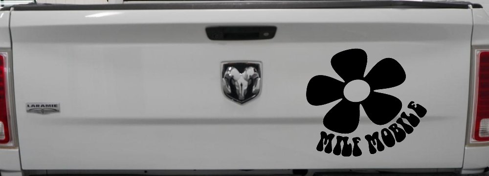 MILF Mobile Funny Car or Truck Window Vinyl Decal Sticker (Black)