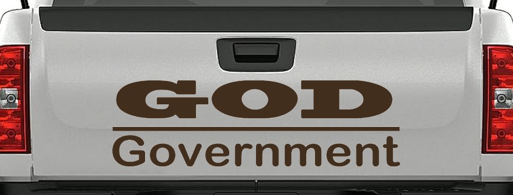 God Over Government God First Christian Car or Truck Window Decal Sticker