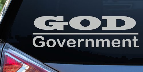God Over Government God First Christian Car or Truck Window Decal Sticker