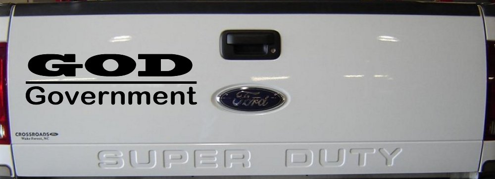 God Over Government God First Christian Car or Truck Window Decal Sticker