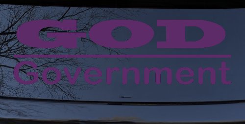 God Over Government God First Christian Car or Truck Window Decal Sticker (Violet)