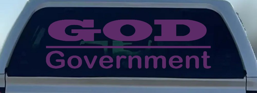 God Over Government God First Christian Car or Truck Window Decal Sticker