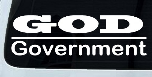 God Over Government God First Christian Car or Truck Window Decal Sticker