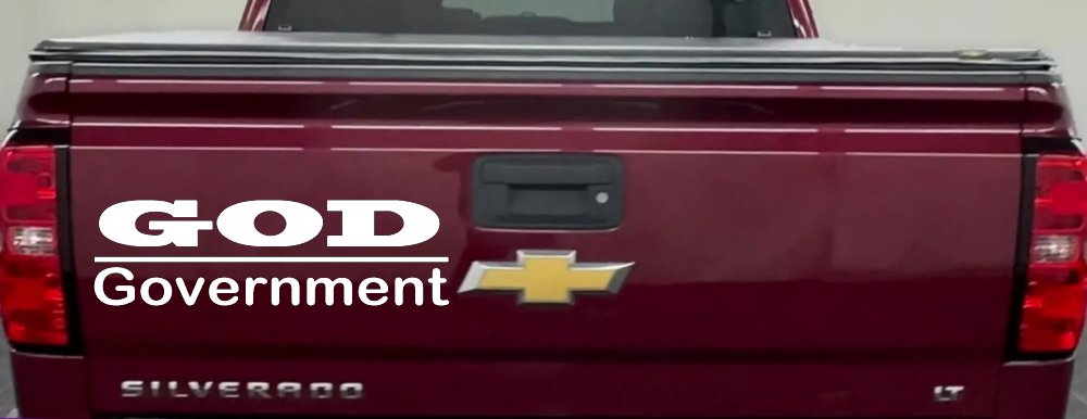 God Over Government God First Christian Car or Truck Window Vinyl Decal Sticker (White)