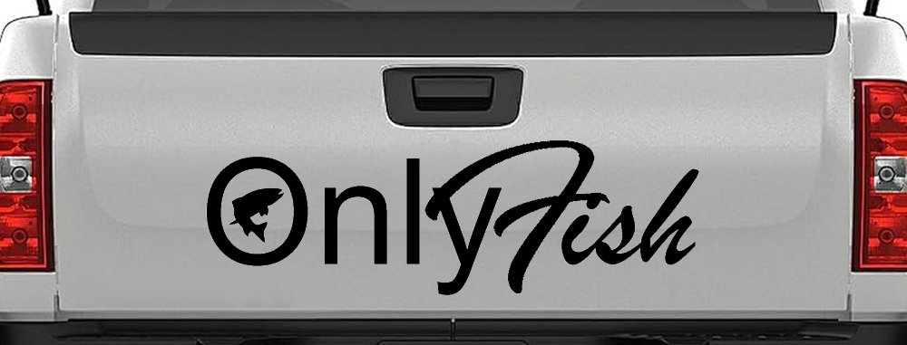 Only Fish Funny Fishing Car or Truck Window Decal Sticker