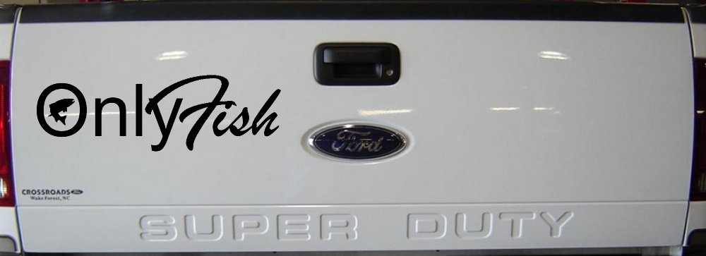 Only Fish Funny Fishing Car or Truck Window Decal Sticker