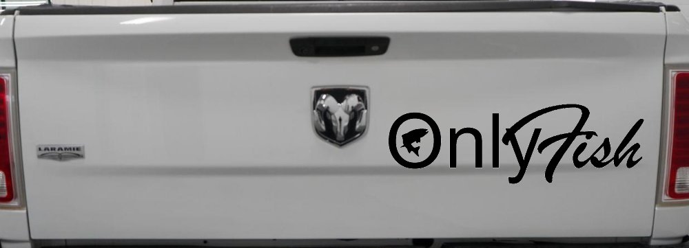 Only Fish Funny Fishing Car or Truck Window Decal Sticker