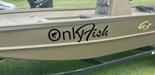 Only Fish Funny Fishing Car or Truck Window Decal Sticker