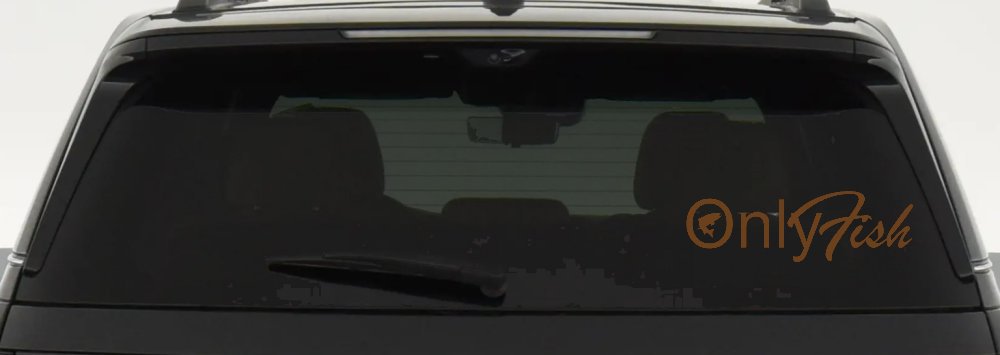 Only Fish Funny Fishing Car or Truck Window Decal Sticker